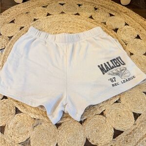 Malibu Women's Cream Athletic Shorts